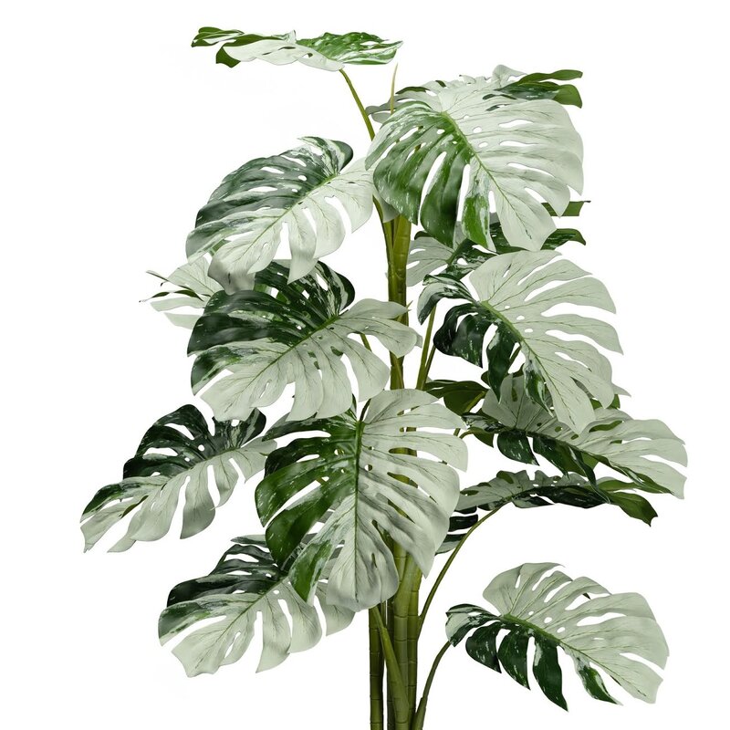 Planta artificiala Monstera Variegata Halfmoon - 115 cm